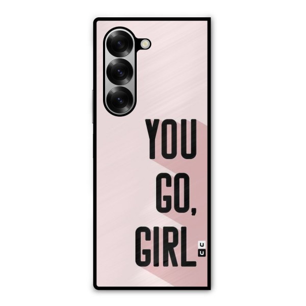 You Go Girl Shadow Metal Back Case for Galaxy Z Fold6
