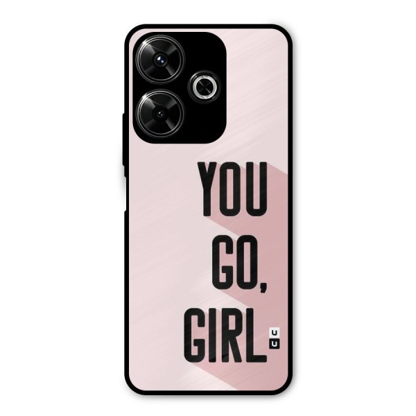 You Go Girl Shadow Metal Back Case for Redmi 13 5G
