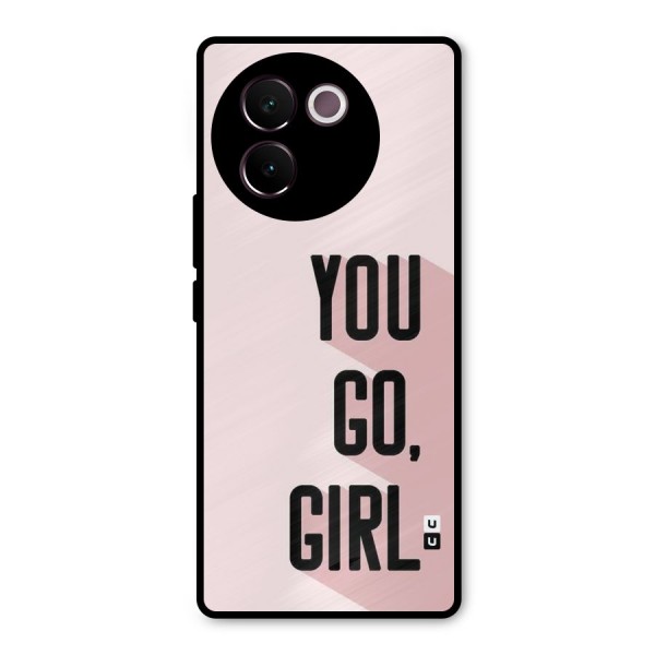 You Go Girl Shadow Metal Back Case for Vivo V30e