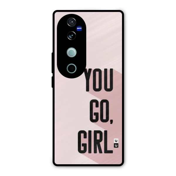You Go Girl Shadow Metal Back Case for Vivo V40