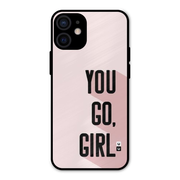 You Go Girl Shadow Metal Back Case for iPhone 12 Mini