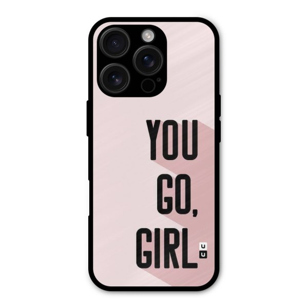 You Go Girl Shadow Metal Back Case for iPhone 16 Pro