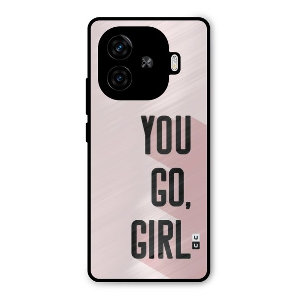 You Go Girl Shadow Metal Back Case for iQOO Z9 Turbo