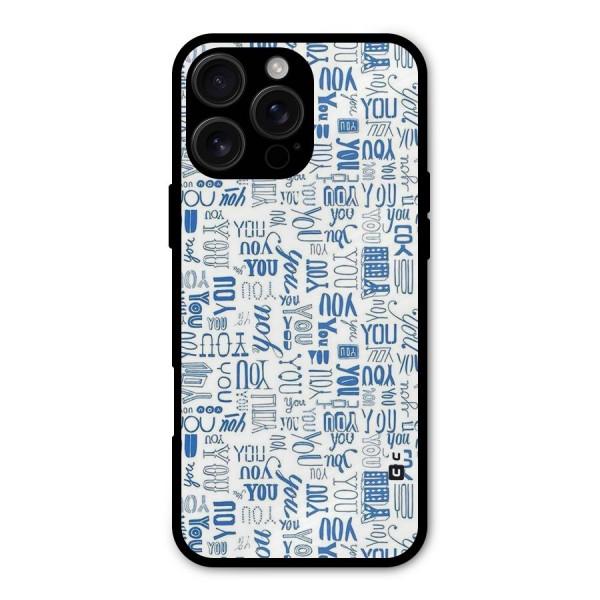You Pattern Metal Back Case for iPhone 16 Pro Max