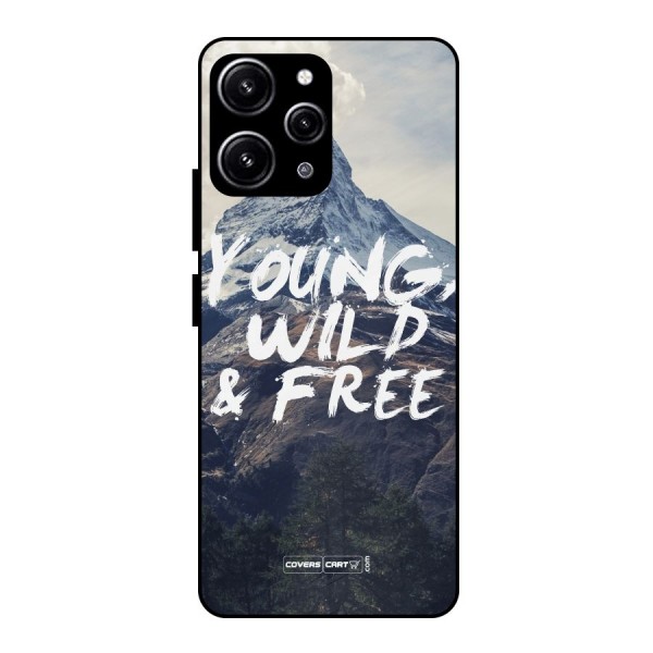 Young Wild and Free Glass Back Case for Redmi 12 4G
