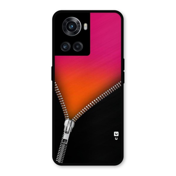 Zipper Print Metal Back Case for OnePlus 10R