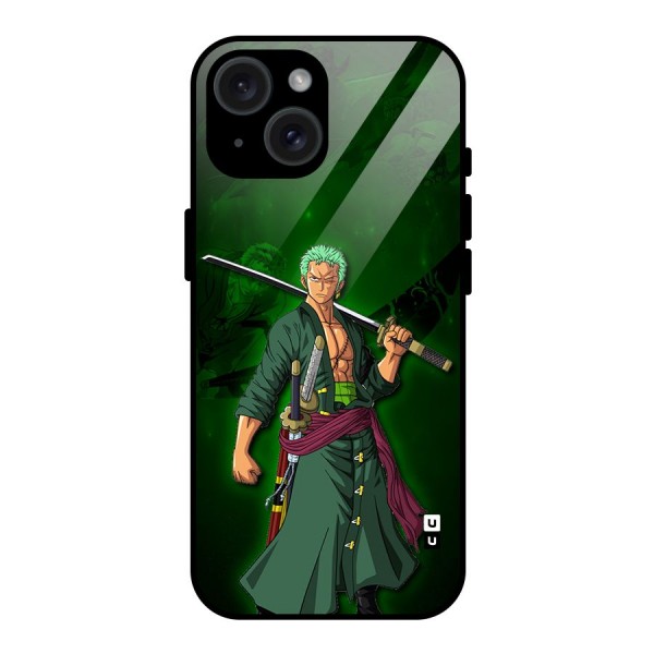 Zoro Ready Glass Back Case for iPhone 15