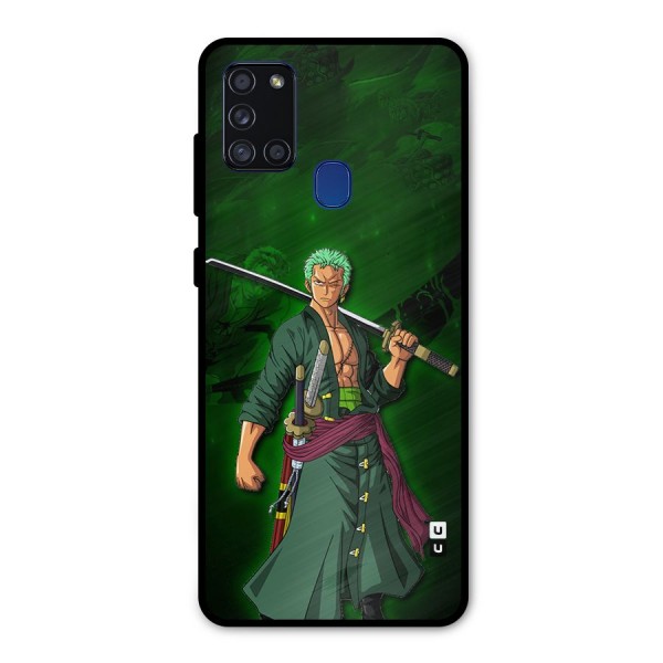 Zoro Ready Metal Back Case for Galaxy A21s