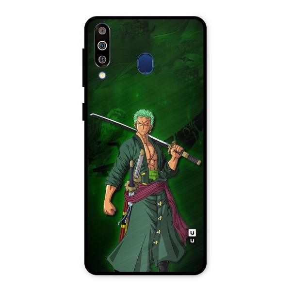 Zoro Ready Metal Back Case for Galaxy M30