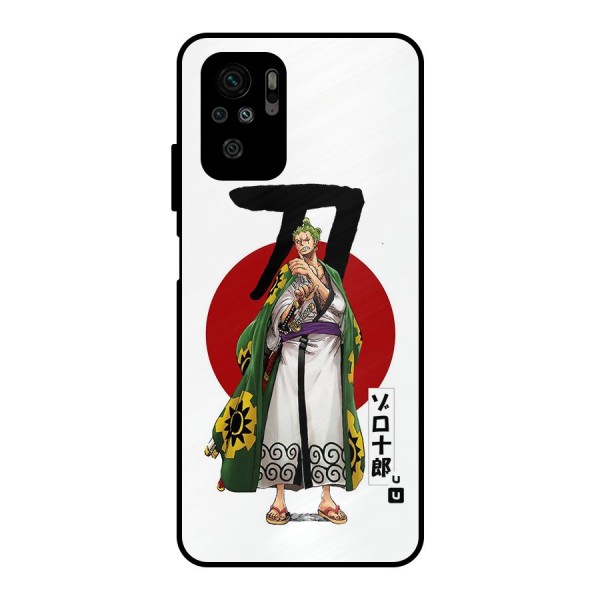 Zoro Stance Metal Back Case for Redmi Note 10