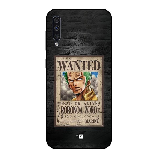 Zoro Wanted Metal Back Case for Galaxy A30s