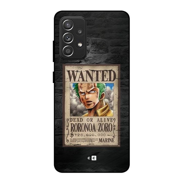 Zoro Wanted Metal Back Case for Galaxy A52