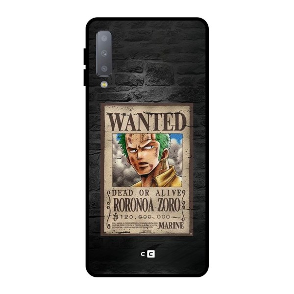 Zoro Wanted Metal Back Case for Galaxy A7 (2018)
