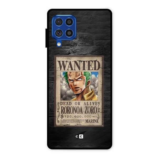 Zoro Wanted Metal Back Case for Galaxy F62
