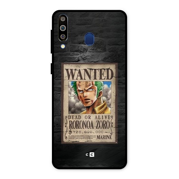 Zoro Wanted Metal Back Case for Galaxy M30