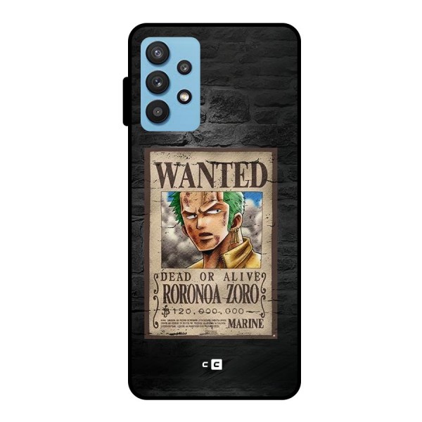 Zoro Wanted Metal Back Case for Galaxy M32 5G
