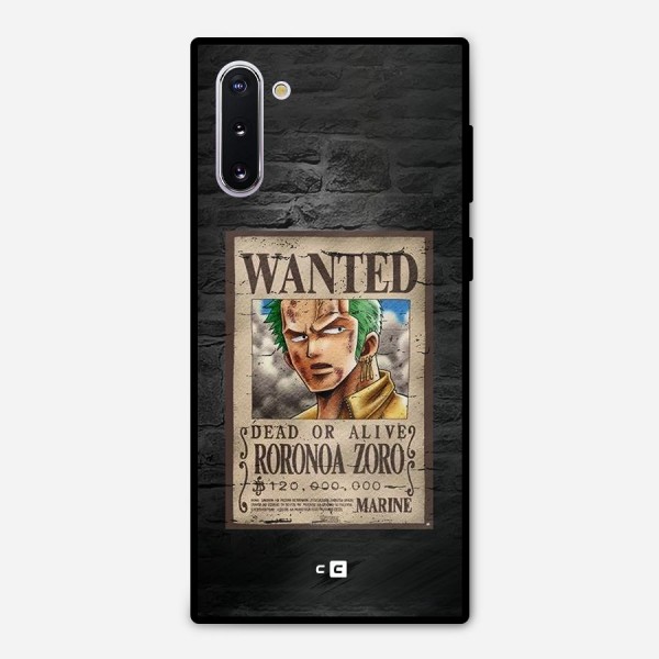 Zoro Wanted Metal Back Case for Galaxy Note 10