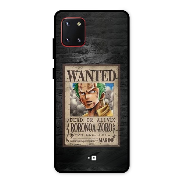 Zoro Wanted Metal Back Case for Galaxy Note 10 Lite