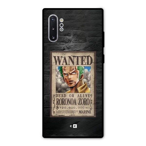 Zoro Wanted Metal Back Case for Galaxy Note 10 Plus