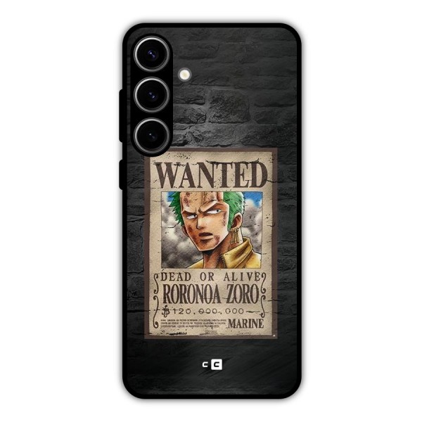 Zoro Wanted Metal Back Case for Galaxy S24 Plus