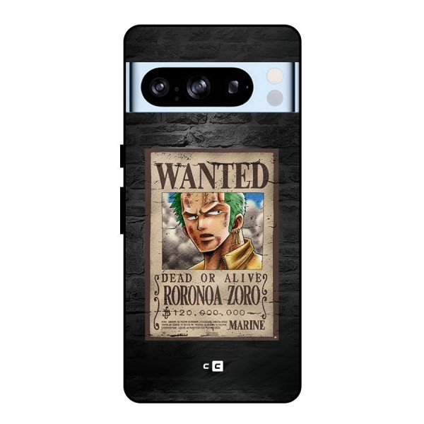 Zoro Wanted Metal Back Case for Google Pixel 8 Pro