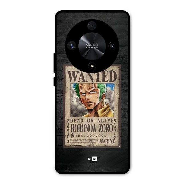 Zoro Wanted Metal Back Case for Honor X9b