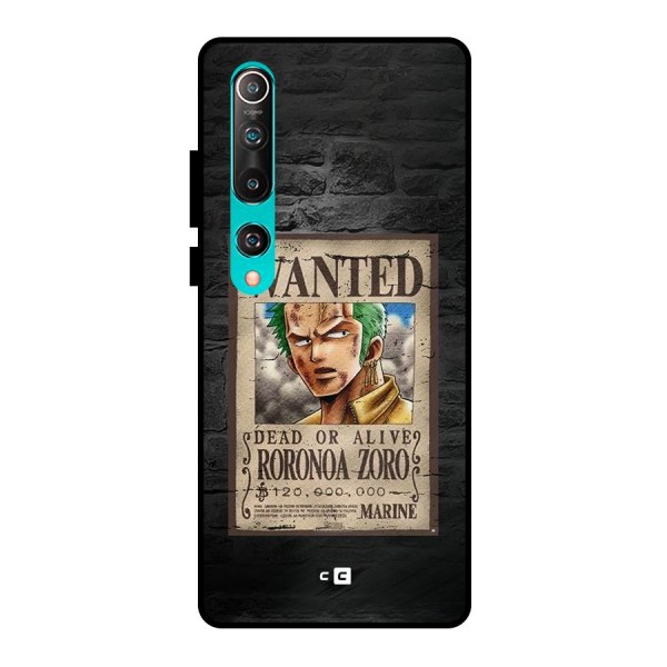 Zoro Wanted Metal Back Case for Mi 10