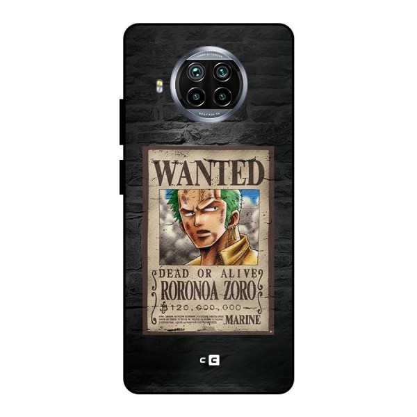 Zoro Wanted Metal Back Case for Mi 10i