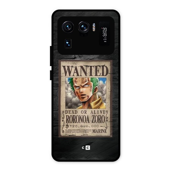 Zoro Wanted Metal Back Case for Mi 11 Ultra