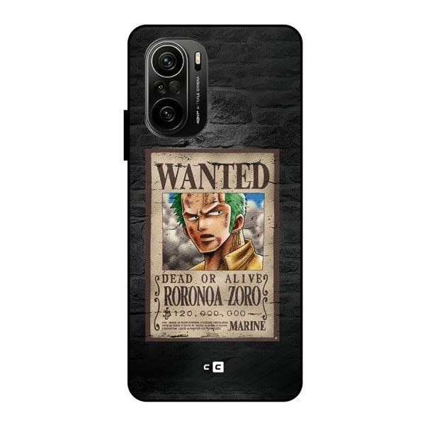 Zoro Wanted Metal Back Case for Mi 11x