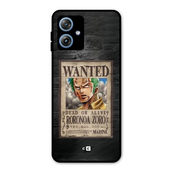 Zoro Wanted Metal Back Case for Moto G54