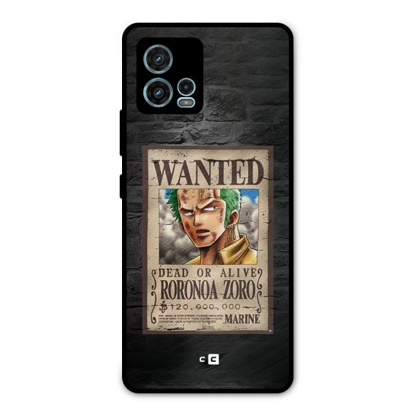 Zoro Wanted Metal Back Case for Moto G72