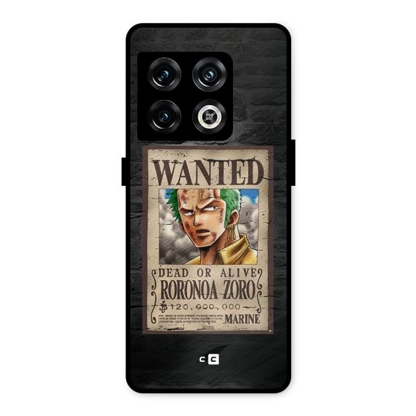 Zoro Wanted Metal Back Case for OnePlus 10 Pro 5G