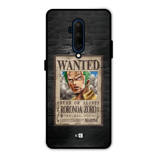 Zoro Wanted Metal Back Case for OnePlus 7T Pro