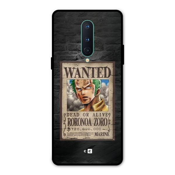 Zoro Wanted Metal Back Case for OnePlus 8
