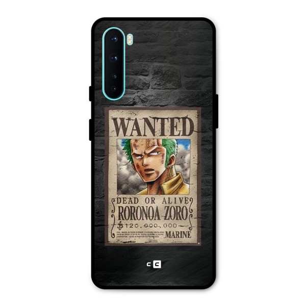 Zoro Wanted Metal Back Case for OnePlus Nord