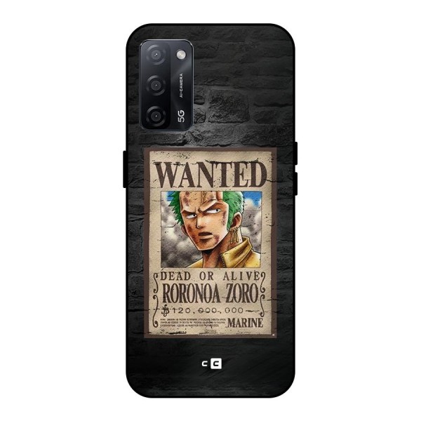 Zoro Wanted Metal Back Case for Oppo A53s 5G