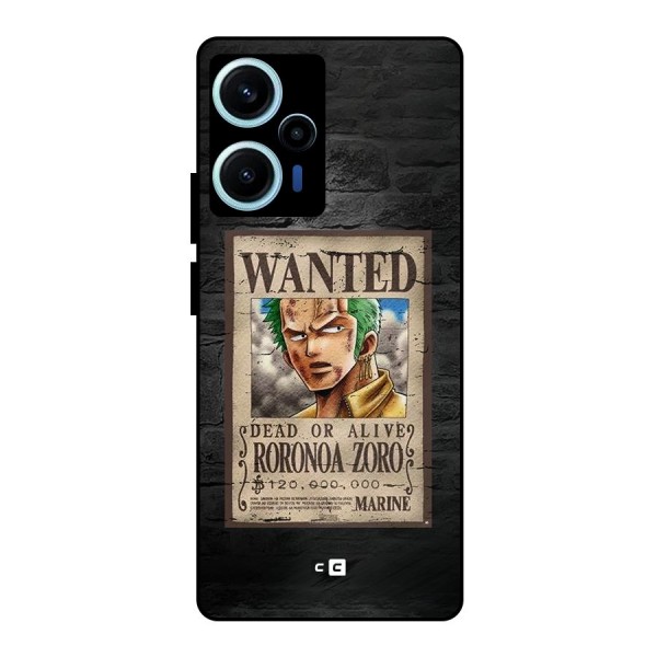Zoro Wanted Metal Back Case for Poco F5