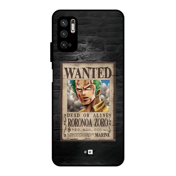 Zoro Wanted Metal Back Case for Poco M3 Pro 5G