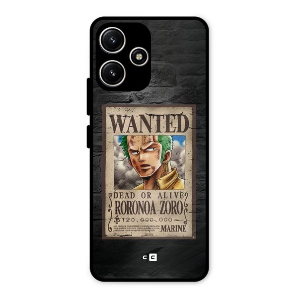 Zoro Wanted Metal Back Case for Poco M6 Pro