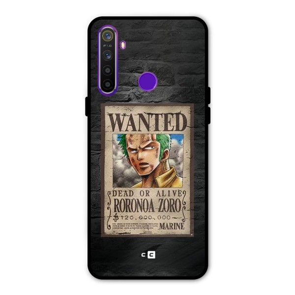 Zoro Wanted Metal Back Case for Realme 5i