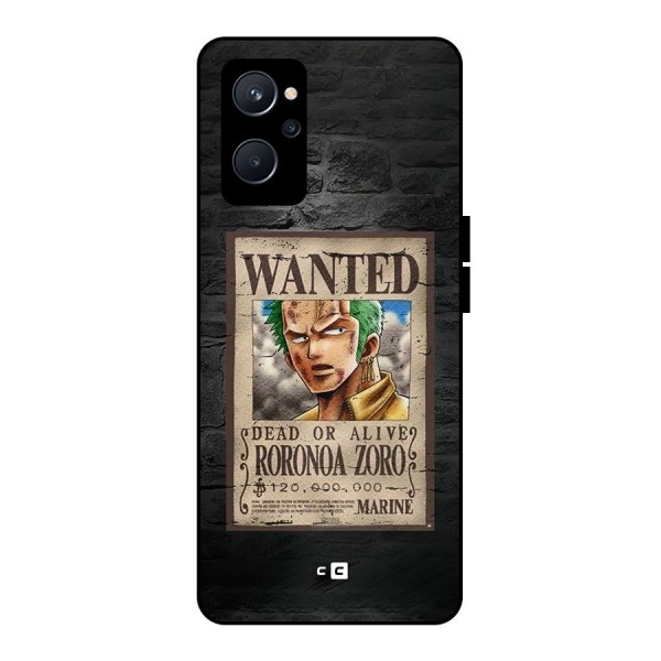 Zoro Wanted Metal Back Case for Realme 9i 5G