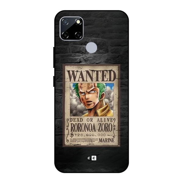 Zoro Wanted Metal Back Case for Realme Narzo 20