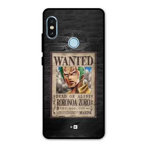 Zoro Wanted Metal Back Case for Redmi Note 5 Pro
