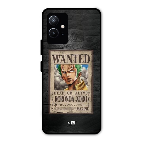 Zoro Wanted Metal Back Case for Vivo T1 5G