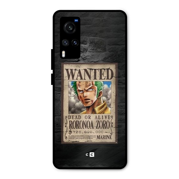 Zoro Wanted Metal Back Case for Vivo X60