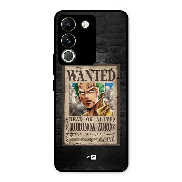 Zoro Wanted Metal Back Case for Vivo Y200