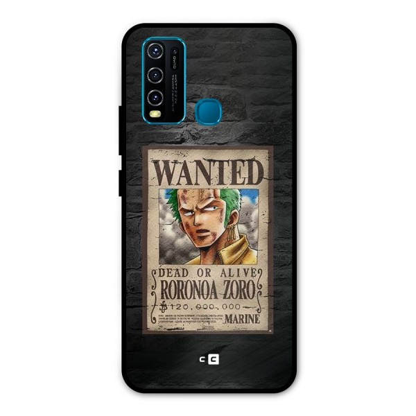 Zoro Wanted Metal Back Case for Vivo Y30