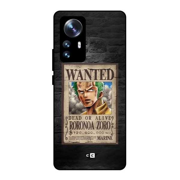Zoro Wanted Metal Back Case for Xiaomi 12 Pro