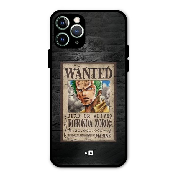 Zoro Wanted Metal Back Case for iPhone 11 Pro Max